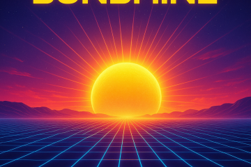 a sun on the horizon