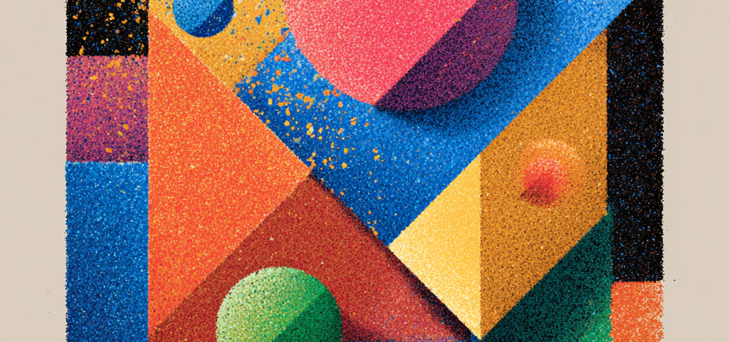 simple geometric shapes abstract art album cover for Tomorrow Was Always There