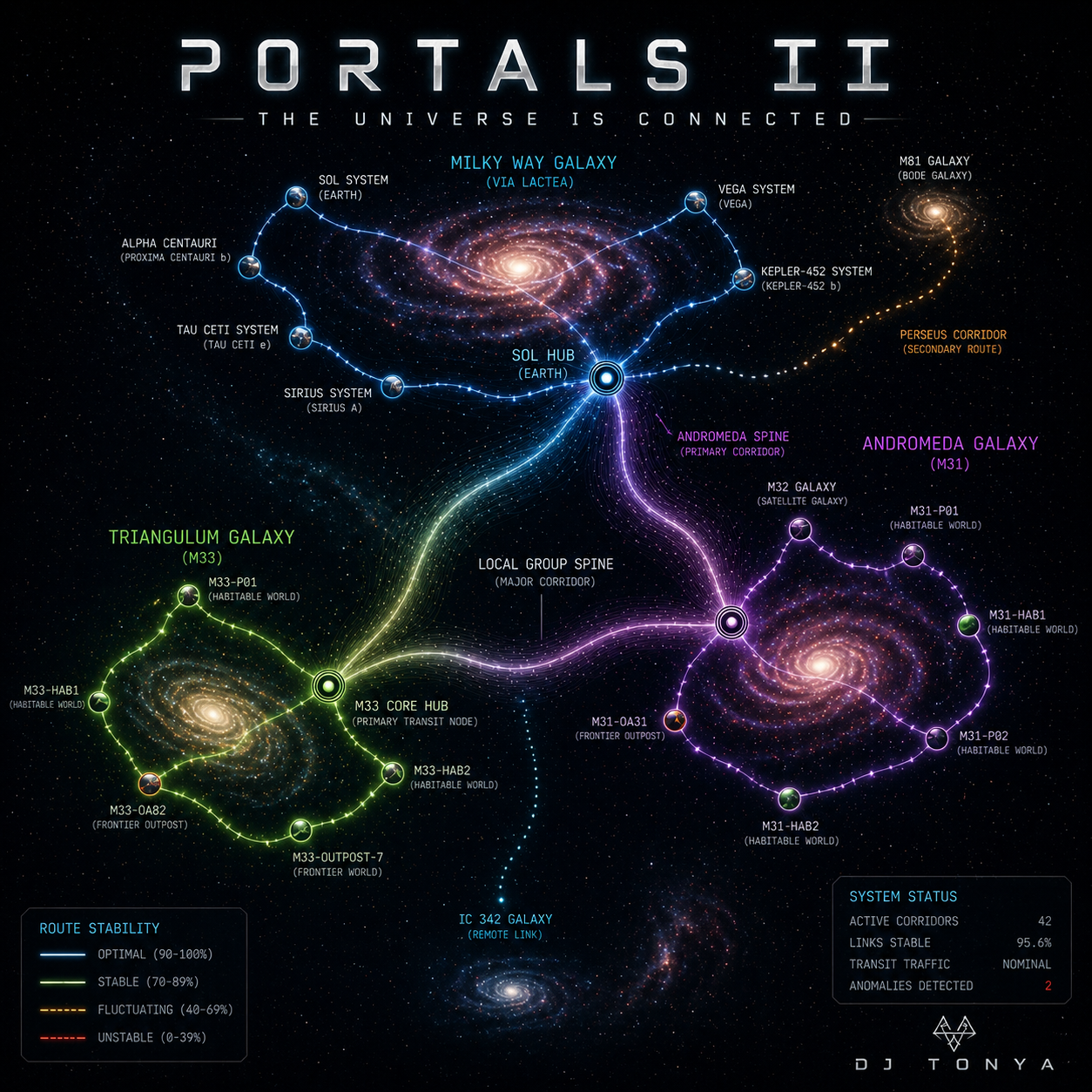 DJ TONYA PORTALS II Album Cover Art