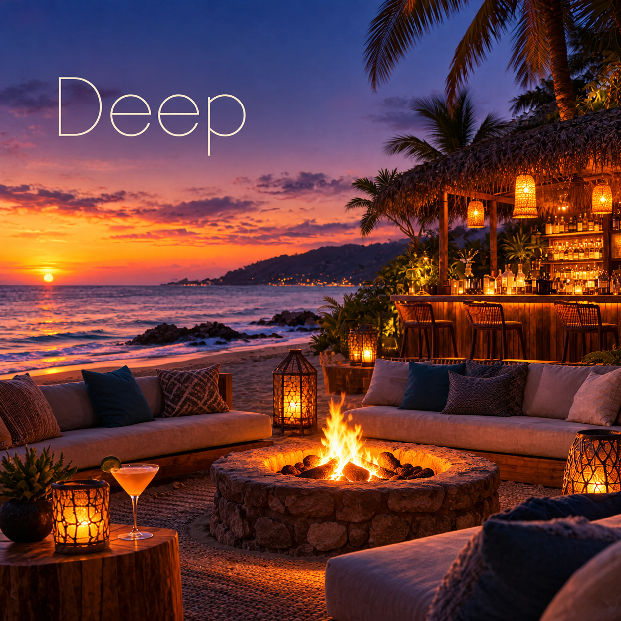 Deep Sunset Beach Lounge